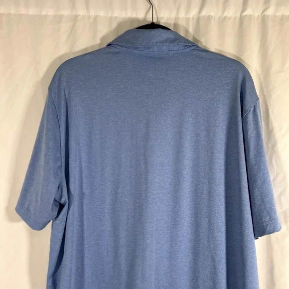 Adidas Golf Polo Men's XL Blue Short Sleeve Collared 1/4 Button Shirt - Picture 8 of 9